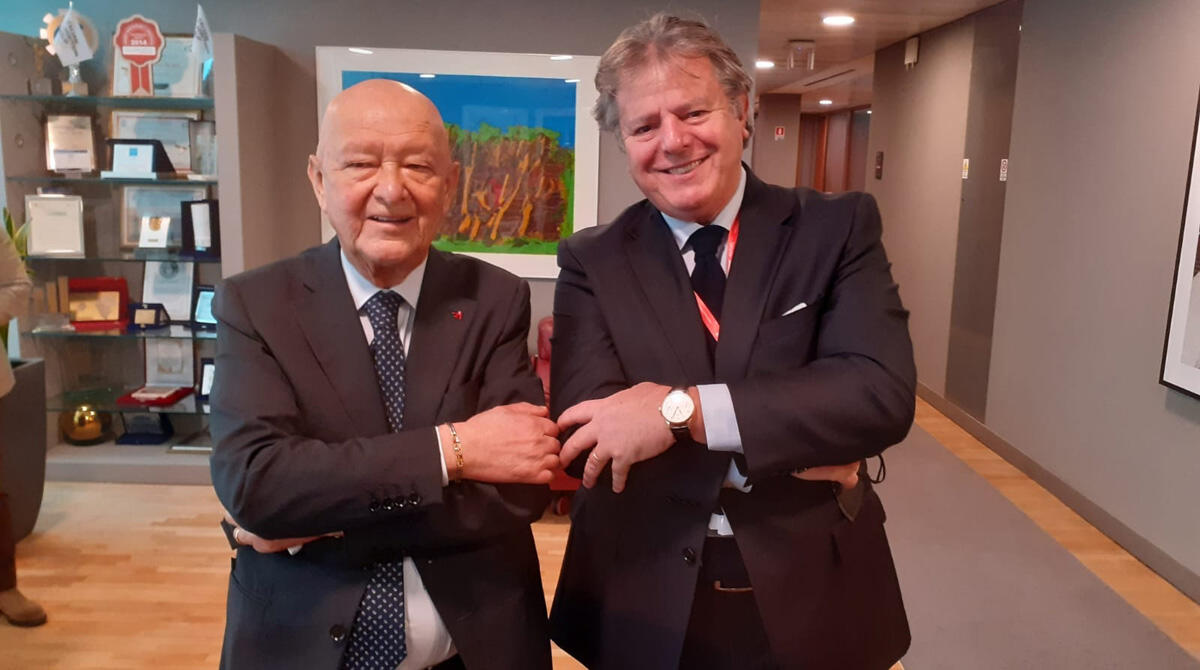 L'eredità di Lorenzo Cagnoni: "potenziare aeroporto e infrastrutture. Serve casello A14 a Rimini Fiera" - Da sinistra Lorenzo Cagnoni e Gianni Indino