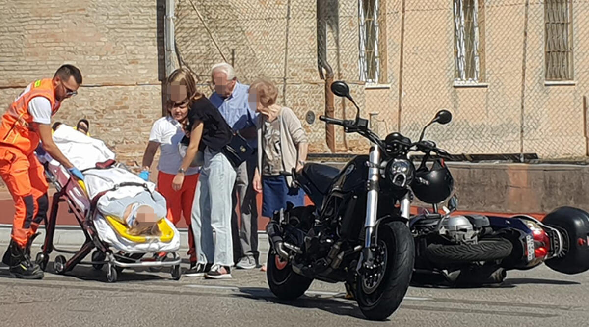 Zona Colonella: scooter e moto coinvolti in un incidente sulla via Flaminia - Il luogo dell'incidente