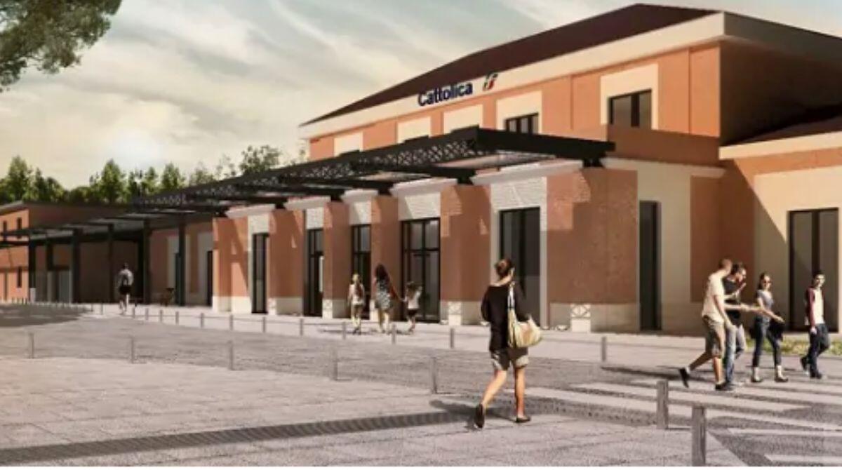 Certificazione di sostenibilità per la stazione di Cattolica-San Giovanni-Gabicce - Il rendering della stazione di Cattolica