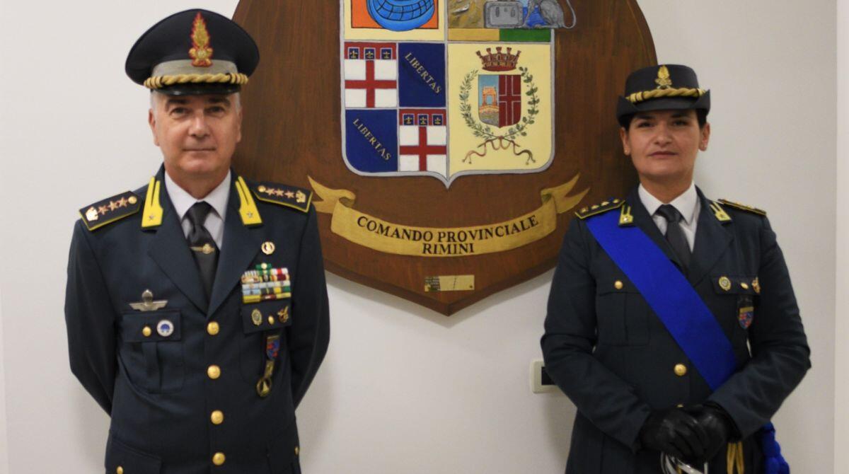Finanza Rimini, cambio al vertice: arriva il Ten. Colonnello Filomena Pisaniello - Il Colonnello t. ST Alessandro Coscarelli e il Tenente Colonnello Filomena Pisaniello