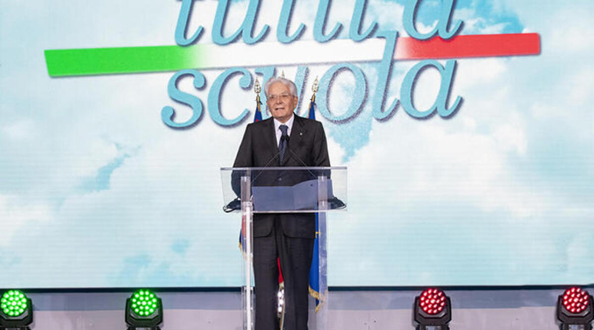Mattarella a Forlì per l'apertura dell'anno scolastico - Il presidente della Repubblica, Sergio Mattarella, in occasione della cerimonia di inaugurazione dell'anno scolastico a Forlì, foto Ansa