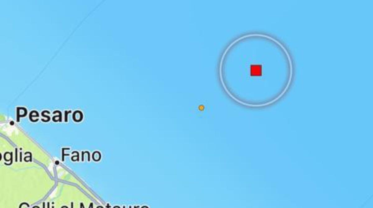 Terremoto, scossa di magnitudo 4.1 al largo della costa marchigiana -