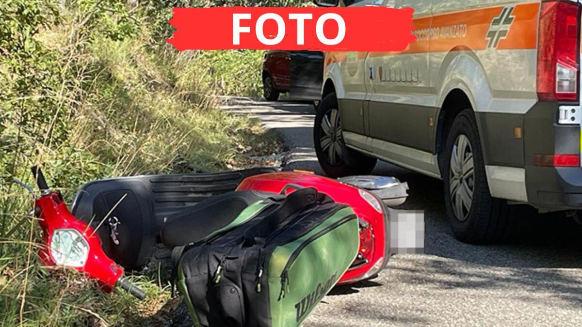 Incidente a Ca' Francescone di Talamello, soccorsi due fratelli minorenni su scooter - Il luogo dell'incidente