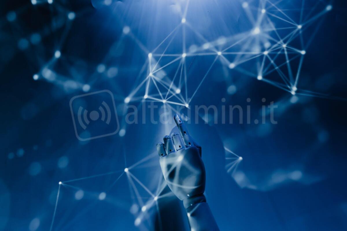 Intelligenza artificiale, se ne parla a Rimini con due eventi dedicati - Photo by Tara Winstead on <a href="https://www.pexels.com/photo/robot-pointing-on-a-wall-8386440/" rel="nofollow">Pexels.com</a>