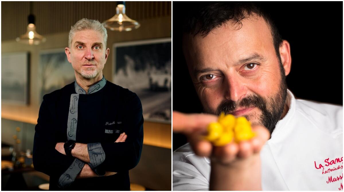 Santarcangelo c'è: 12 grandi chef in piazza per la cena che sostiene le popolazioni alluvionate - Cristian Pratelli (Summertrade) e Massimiliano Mussoni (La Sangiovesa)