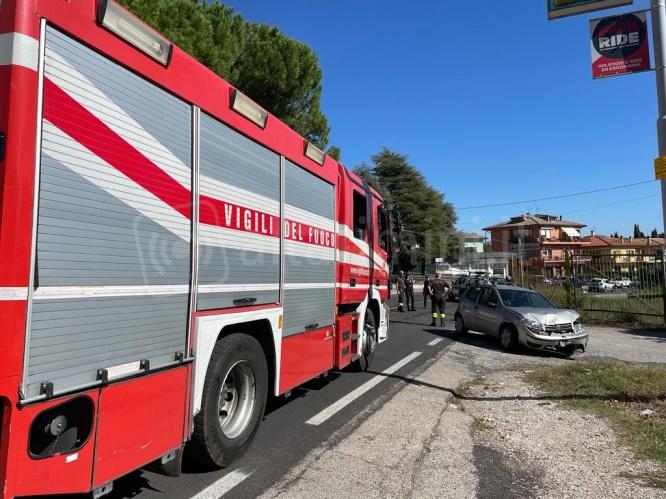 Anche i Vigili del Fuoco sul luogo del sinistro