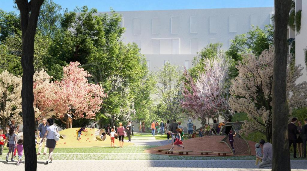 Rendering del nuovo parco (Progetto Rimini Life)