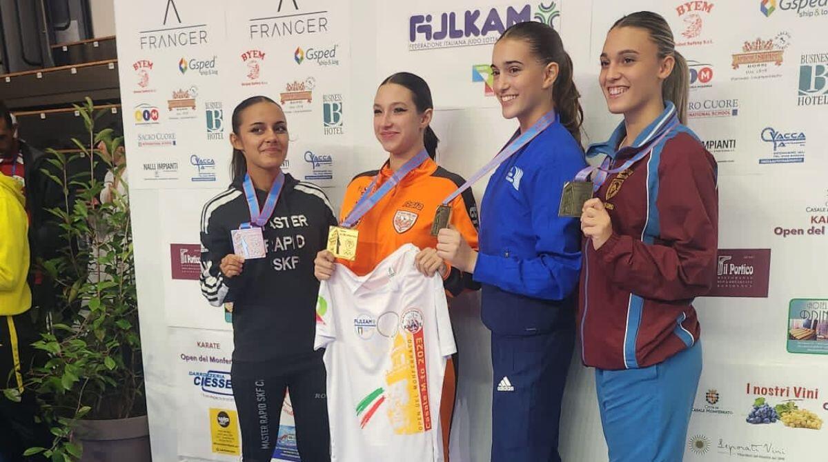Karate, gli atleti riccionesi brillano agli Open del Monferrato - Il bronzo di Maria Marconi