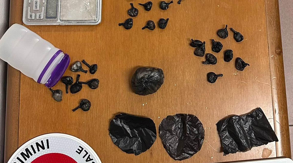 Operazione antidroga: pusher 18enne scappa, ma il cane "incastra" un 31enne con cocaina in auto e camera d'albergo - Parte dello stupefacente sequestrato