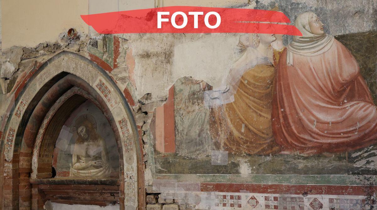 La curiosità di un frate si trasforma nella più importante scoperta artistica del Trecento riminese - La straordinaria scoperta alla Chiesa di Santa Croce, Villa Verucchio
