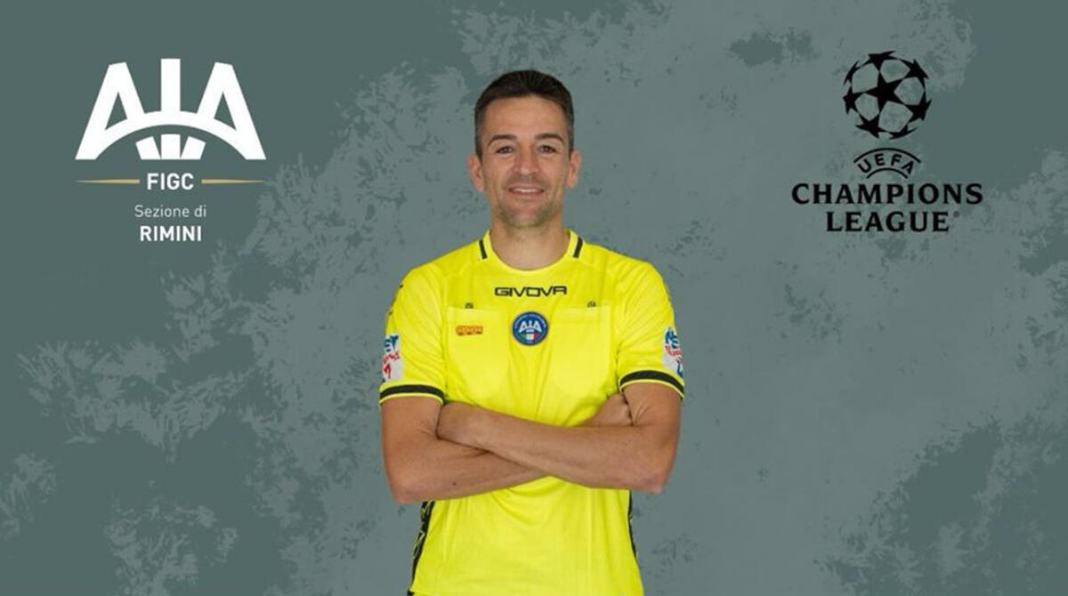 Un riminese in Champions League: l'arbitro Rapuano vola in Olanda - L'arbitro riccionese Antonio Rapuano, quarto uomo in Champions League