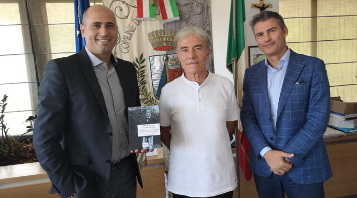 Alfredo Panzini, Bellaria si prepara a festeggiare i 160 anni dalla nascita dell'illustre concittadino - Da sinistra il sindaco Giorgetti, Claudio Monti e l'assessore Neri