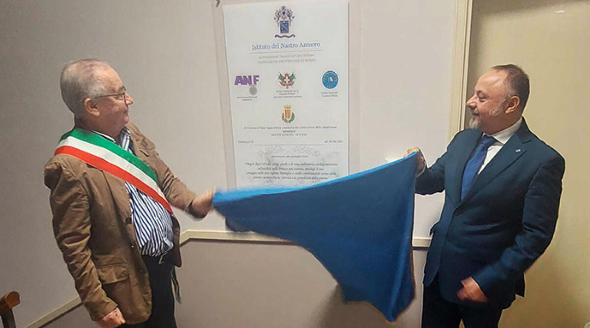 Il Milite Ignoto onorato nel programma "Azzurro 100" a Sant'Agata Feltria - La svelatura