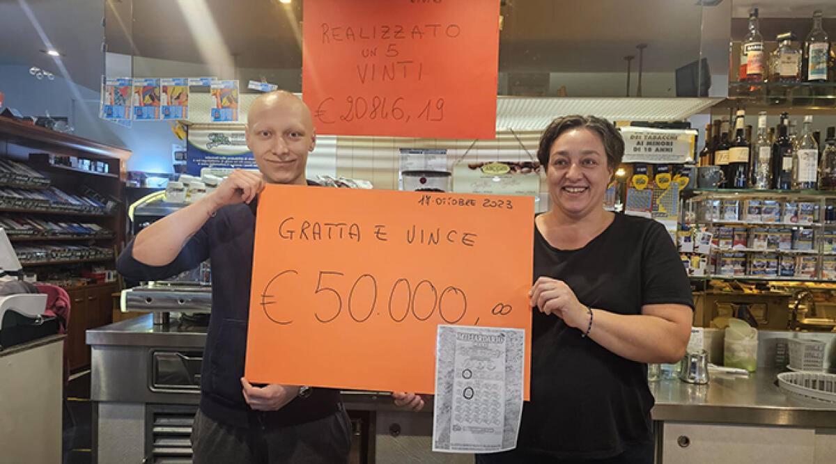Nuova vincita a Pietracuta: 50.000 euro con un gratta e vinci. E' un cliente abituale - Raddoppia la fortuna a Pietracuta di San Leo: 50.000 euro con un gratta e vinci