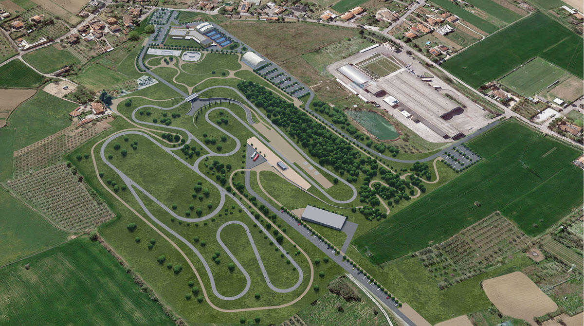 Un grande ciclodromo a Sant'Ermete: svelato il progetto. Ci sarà anche una ciclabile in via Casale - Rendering