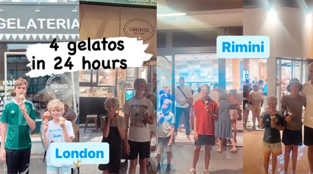 Un viaggio goloso: 4 gelati in 24 ore da Rimini a Londra - Due giovani scoprono il mondo dei gelati 3BIS in un giorno