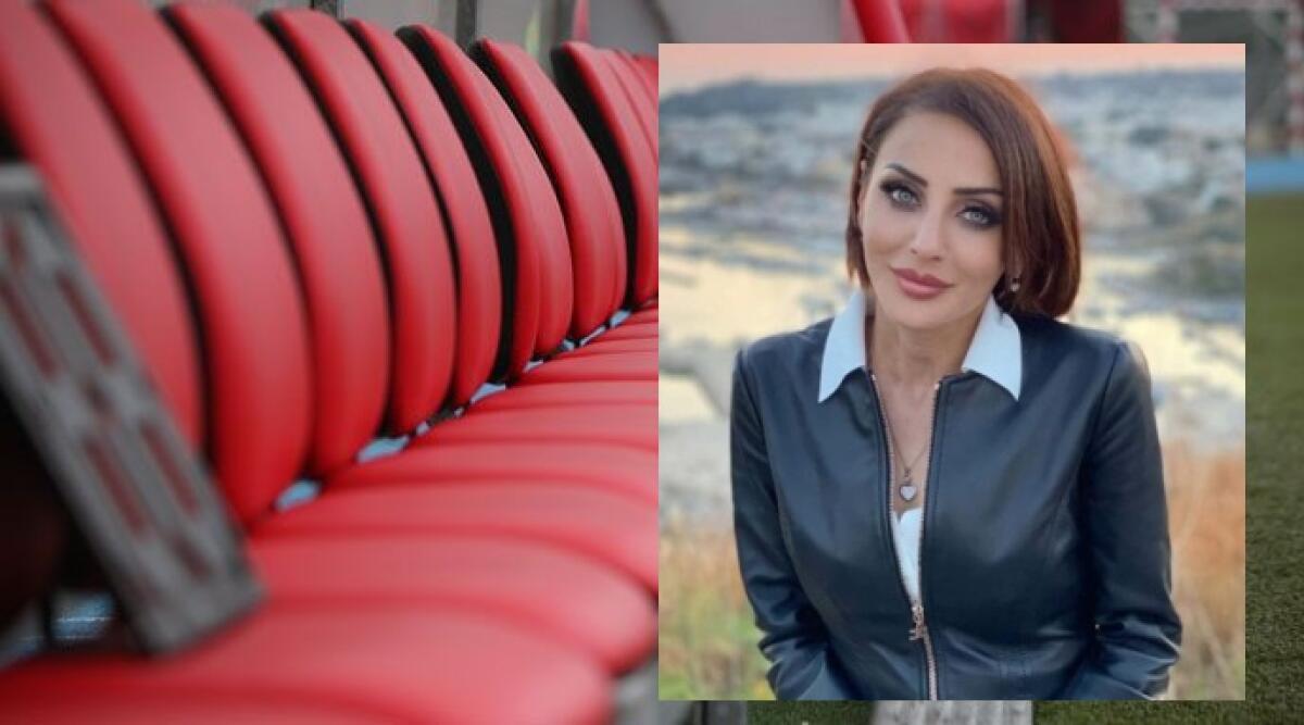 Esonero Raimondi, la presidente Di Salvo: 'La responsabilità non è sua, ma della società'. Però paga il tecnico - Nel riquadro la neo presidente del Rimini Calcio, Stefania Di Salvo