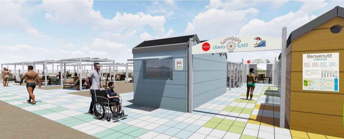 Rimini abbatte le barriere con "Spiaggia Libera Tutti" e promuove il turismo accessibile - Rendering