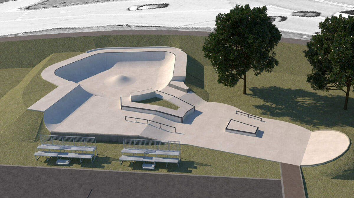 Ecco come sarà il nuovo Skate park di Santarcangelo, finanziato da 140.000 euro - Skatepark, rendering