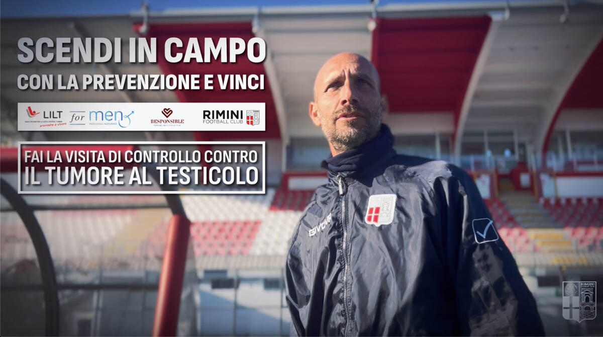 Rimini Calcio testimonial per la prevenzione dei tumori maschili - L'allenatore del Rimini Troise
