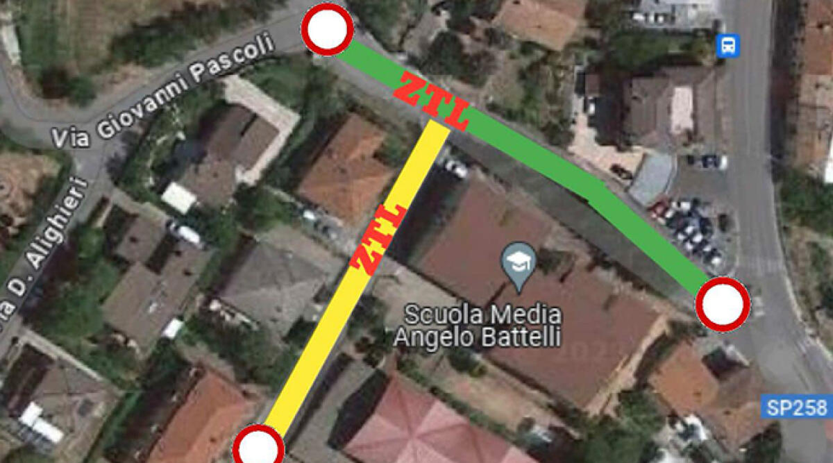 Nuova regolamentazione della viabilità a Novafeltria, orari e regole della nuova Ztl - La mappa con la zona a traffico limitato