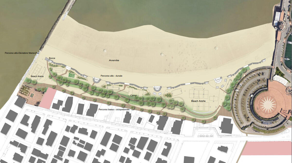 San Giuliano tra Parco del Mare e il nuovo boulevard blu: passi avanti per l'ambizioso progetto - Parco del Mare San Giuliano - la mappa