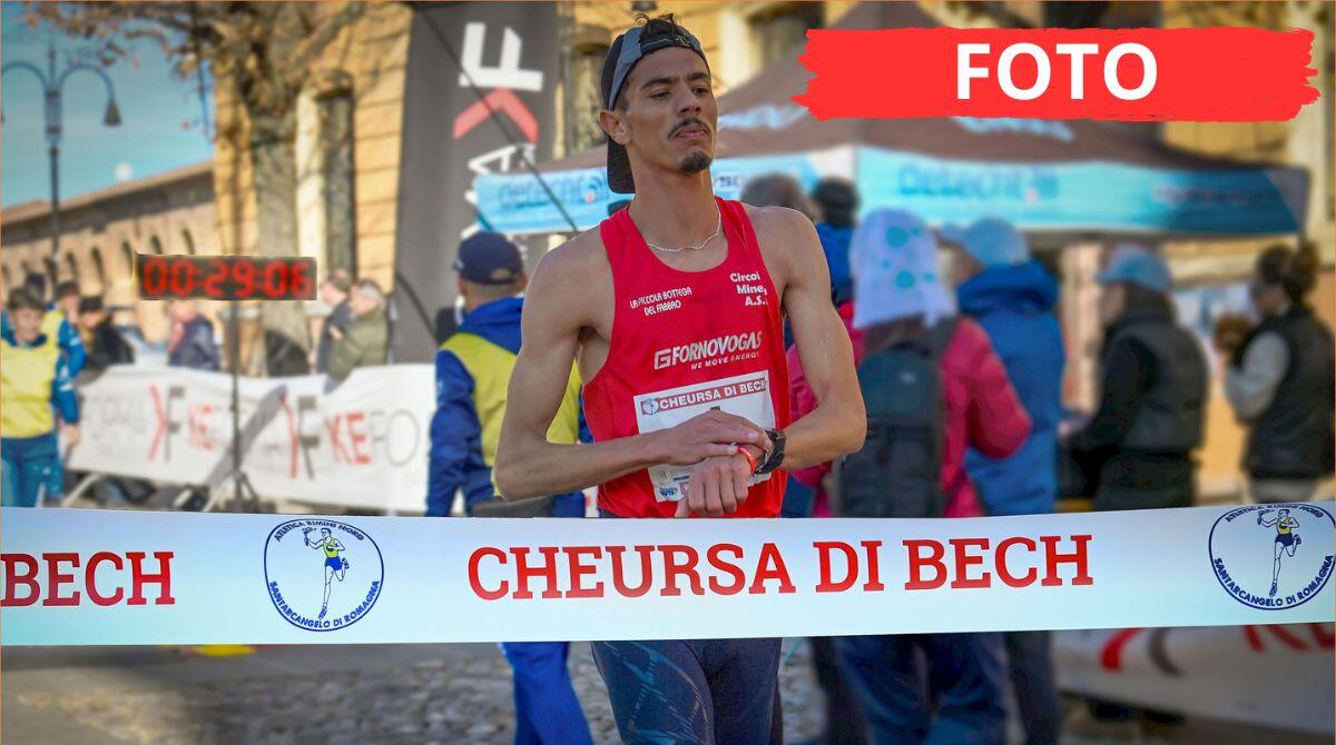 La carica dei 600: presenza massiccia di atleti alla "Cheursa di Bech" di Santarcangelo. I risultati - Il vincitore della gara maschile Baybat Mohammed, Cheursa di Bech 2023 (foto di Ottavio Pamantini)