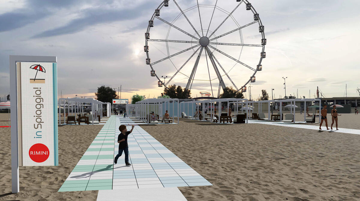 Spiaggia senza barriere a Rimini, passi avanti per il progetto da 580.000 euro - Rendering