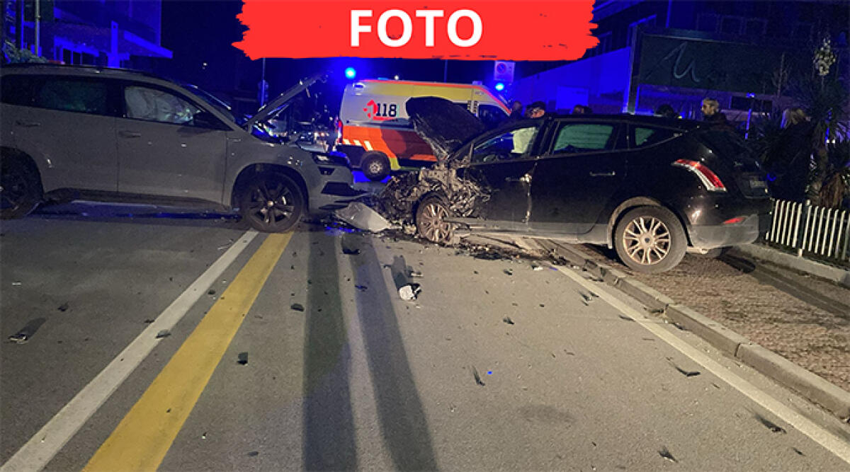 Grave incidente frontale coinvolge due famiglie a Bellaria Igea Marina - Il luogo dell'incidente