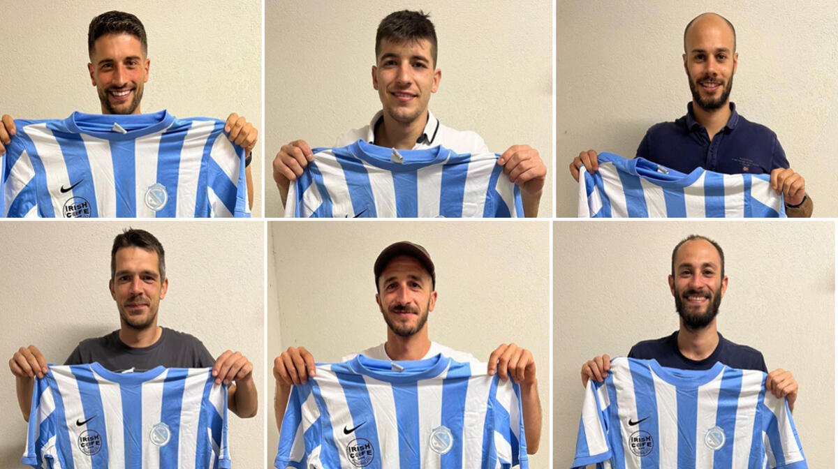 Calciatori e amici, 6 ragazzi di Novafeltria fanno volare la Vigor San Sisto - In alto (da sn): Rinaldi Raffaello, Mahmutaj Romeo, Raffelli Gabriele. In basso (da sn): Baldini Federico, Fraboni Lorenzo, Raffelli Tommaso