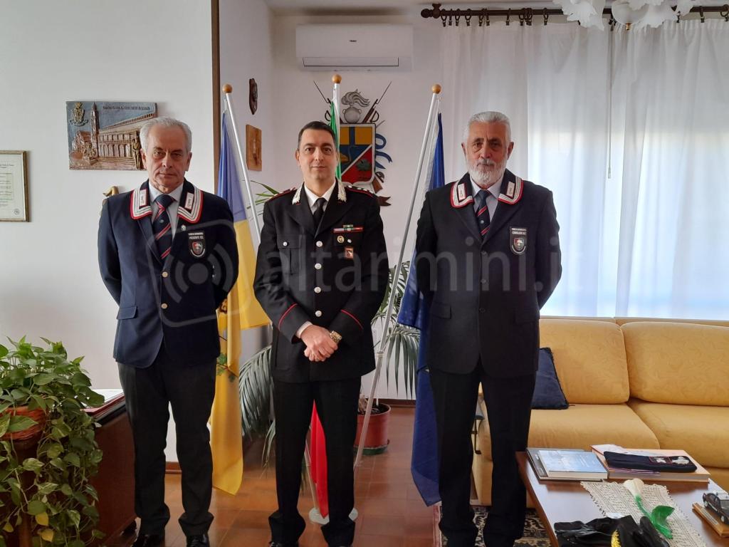 da sx: il nuovo Presidente Casagrande, il Comandante Caraffa e il Presidente uscente Luzi