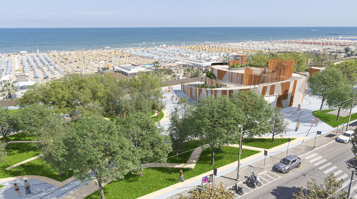 Rimini Sud: prosegue la rivoluzione del sistema fognario integrato al Parco del Mare - Rendering