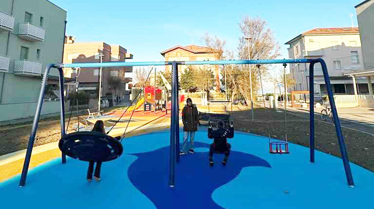 Parco del Mare Nord con spazi per i bimbi, accessibili a tutti - Conclusi i lavori del giardino Maria Rosa Pellesi in via Dati a Viserba
