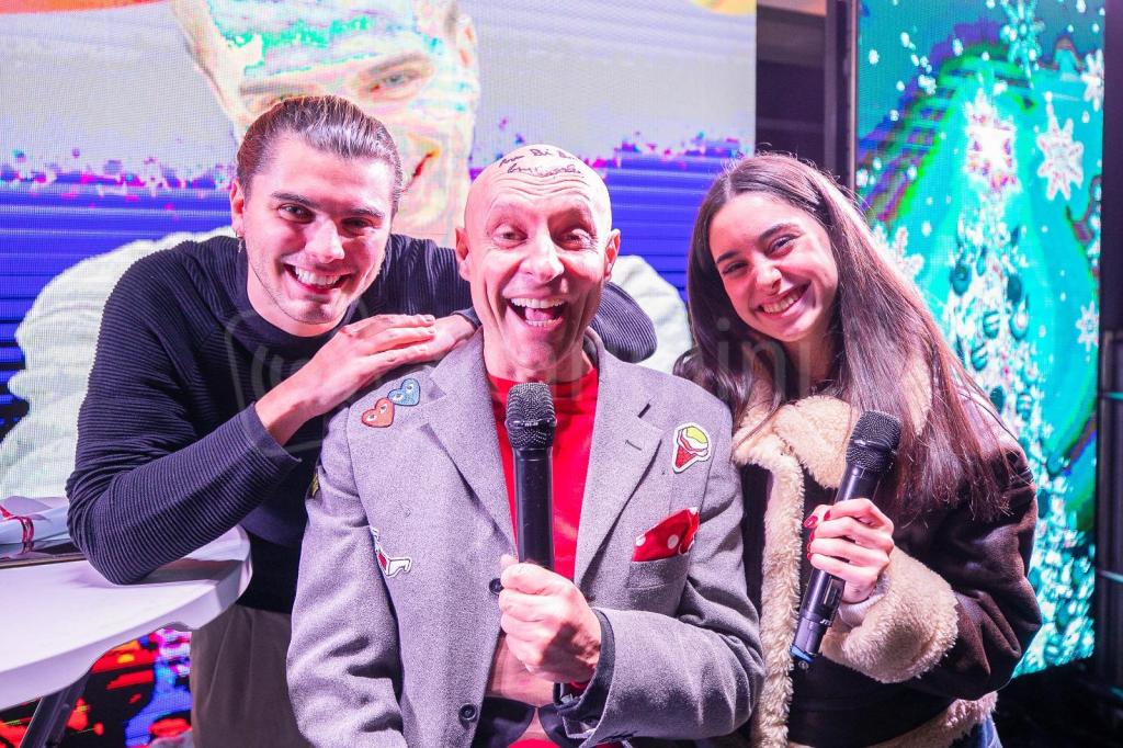 Andrea Prada con Luca Campolunghi e Iris Di Domenico