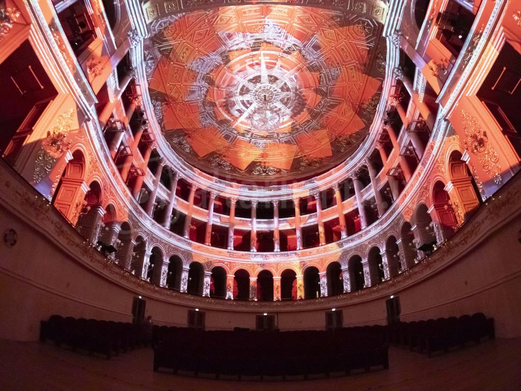 Rimini; 23/12/2023: Comune RN Uff Stampa, spettacolo di video mapping al teatro Galli©Riccardo Gallini /GRPhoto