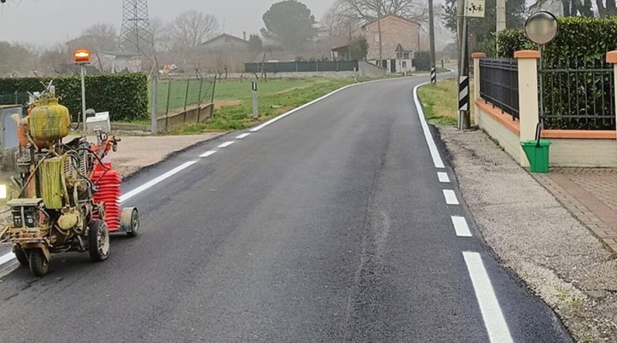 Santarcangelo: completati i lavori di asfaltatura nelle vie Bionda e San Bartolo - Asfaltatura via San Bartolo