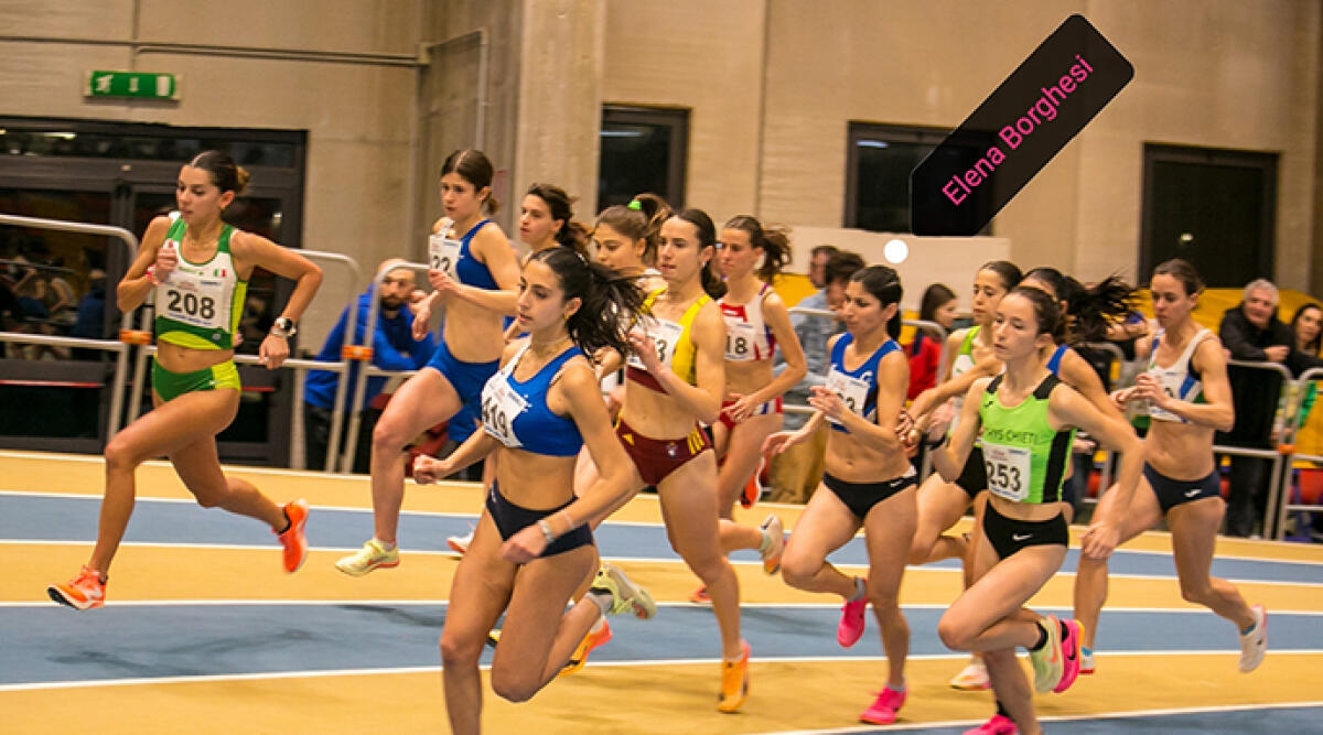 Elena Borghesi stabilisce un nuovo record nazionale nei 1500 metri - Elena Borghesi in azione