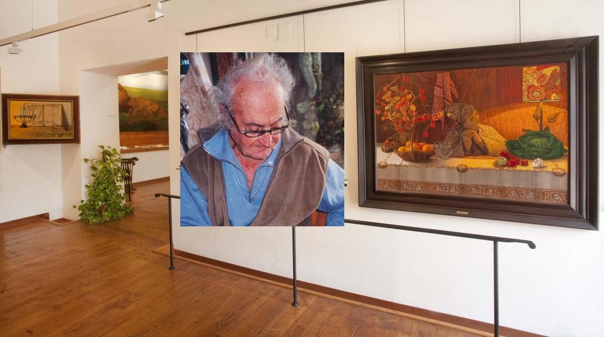 Addio Fernando Gualtieri, artista che ha dato lustro a Talamello - Nel riquadro il pittore Gualtieri, foto dell'interno del museo di Paritani