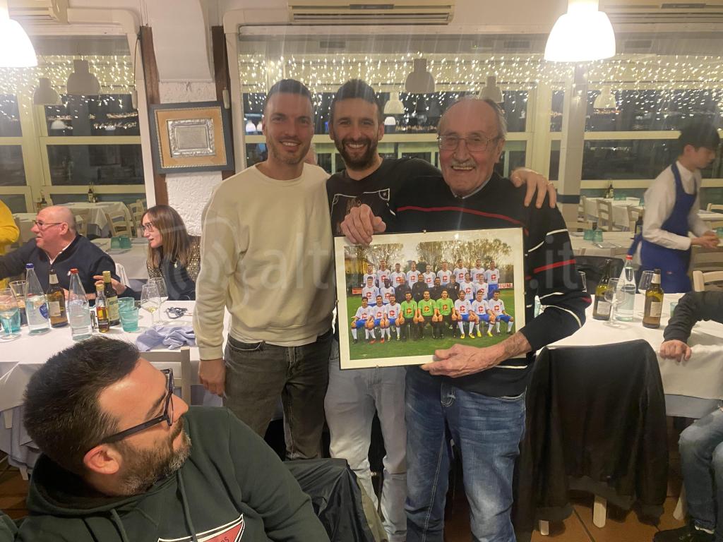 I due capitani Lucio Della Motta e Andrea Gavagnin assieme al presidente  Piero Sarti