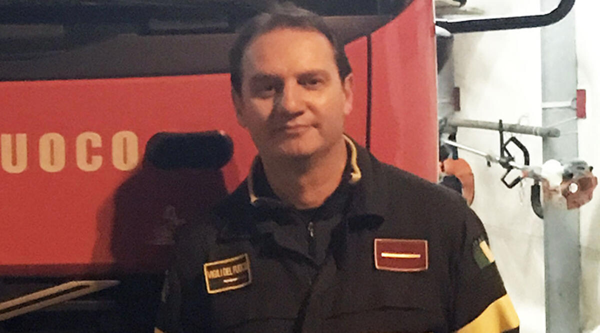 I Vigili del Fuoco di Rimini in sciopero - Il segretario provinciale del Conapo, Bruno Rigoni