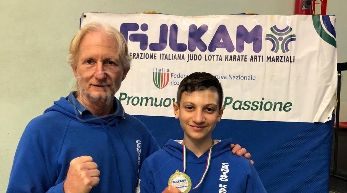 Centro Karate Rimini Cervia, Simone Di Sante campione regionale 2024 - Livio Montuori e Simone Di Sante