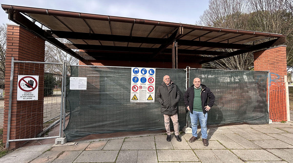 Cattolica: cantieri a pieno regime, dal Palazzetto dello Sport al bar del Parco della Pace - Sopralluogo degli Assessori Uguccioni e Romeo, Cattolica