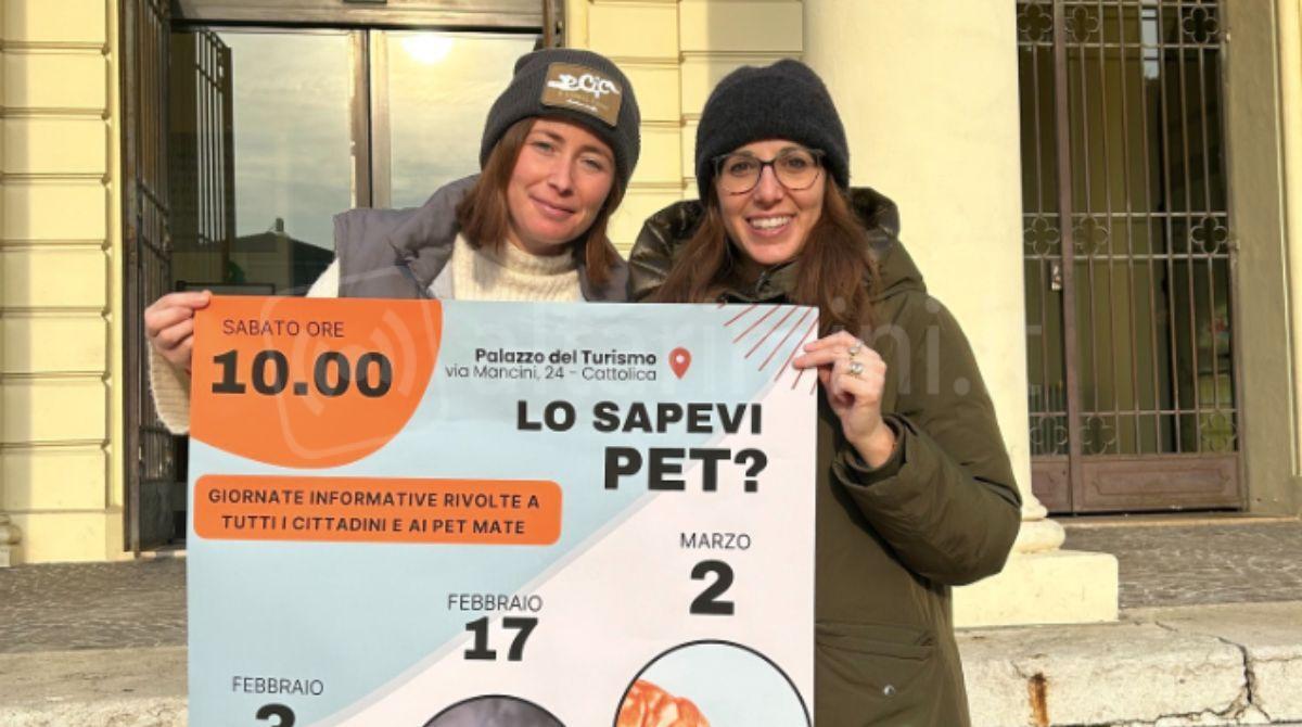 Nutrizione per animali domestici: ultimo appuntamento a Cattolica di 'Lo Sapevi Pet?'" - L'educatrice Elisa Filippucci e l'assessora Gabellini