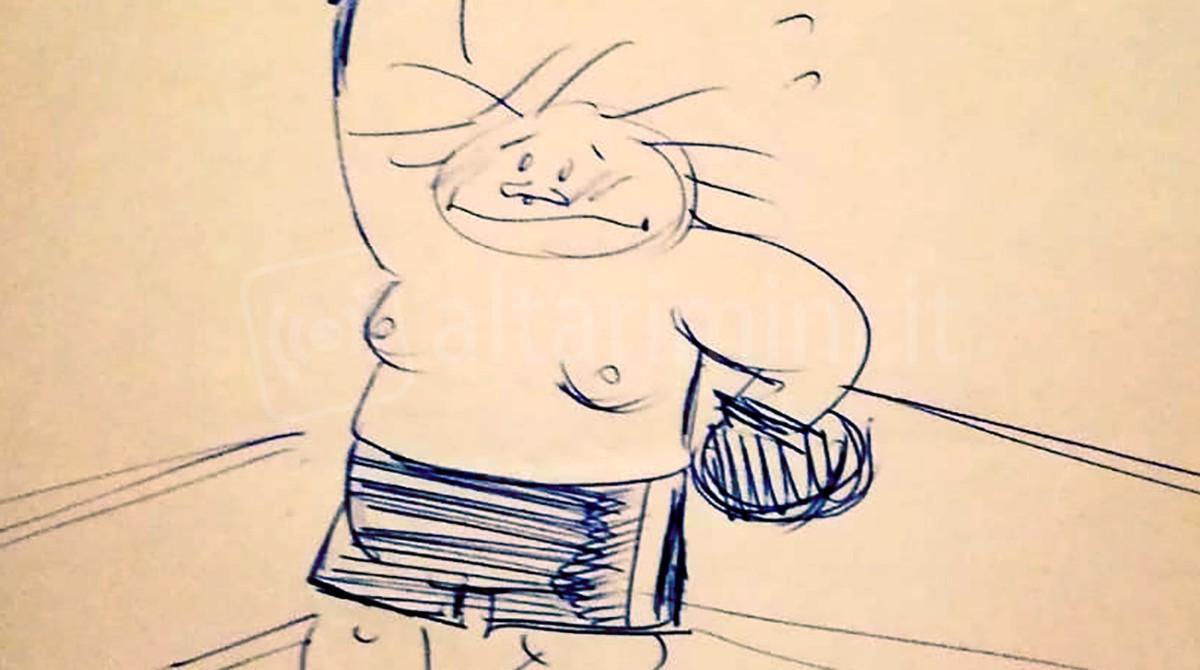 "Lilian the Fighter": in mostra a Rimini i disegni di Fellini custoditi dalla storica collaboratrice - Uno dei disegni della mostra