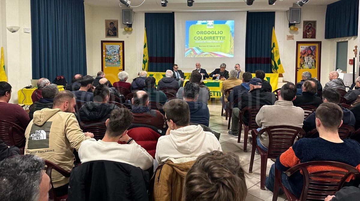 In tanti all'assemblea Coldiretti a Morciano di Romagna - Un momento dell'incontro a Morciano