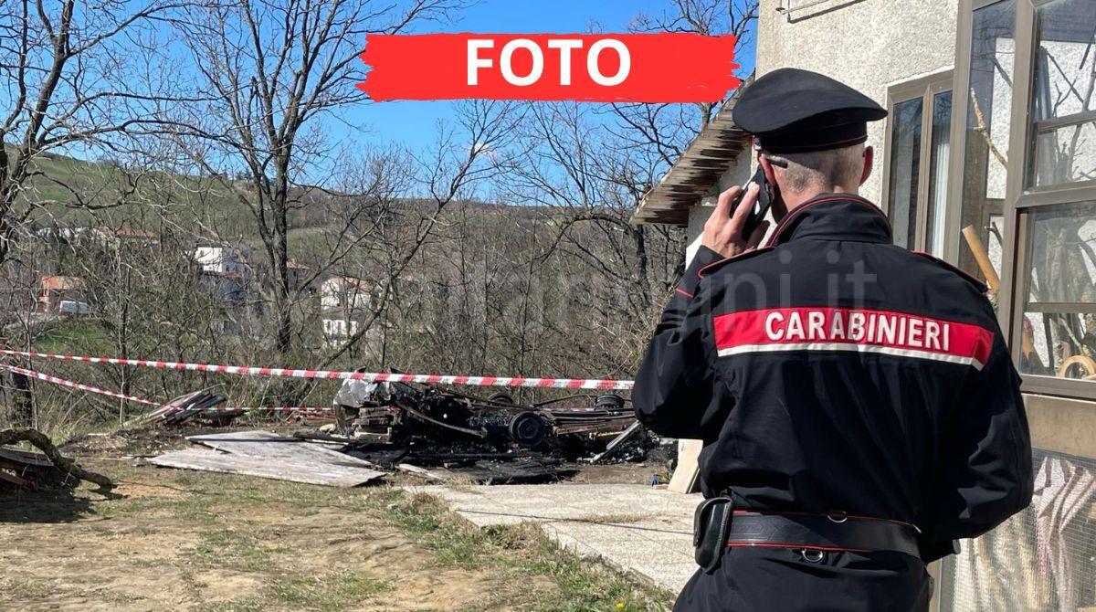Cadavere carbonizzato rinvenuto a Sant'Agata Feltria all'interno di una roulotte - L'incendio è avvenuto a Sant'Agata Feltria in via Ruscella