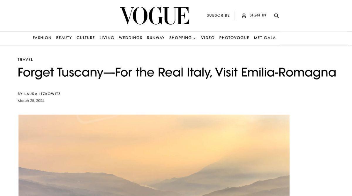 "Se vuoi visitare la vera Italia vai in Emilia Romagna" parola di Vogue: anche Rimini tra le mete consigliate -