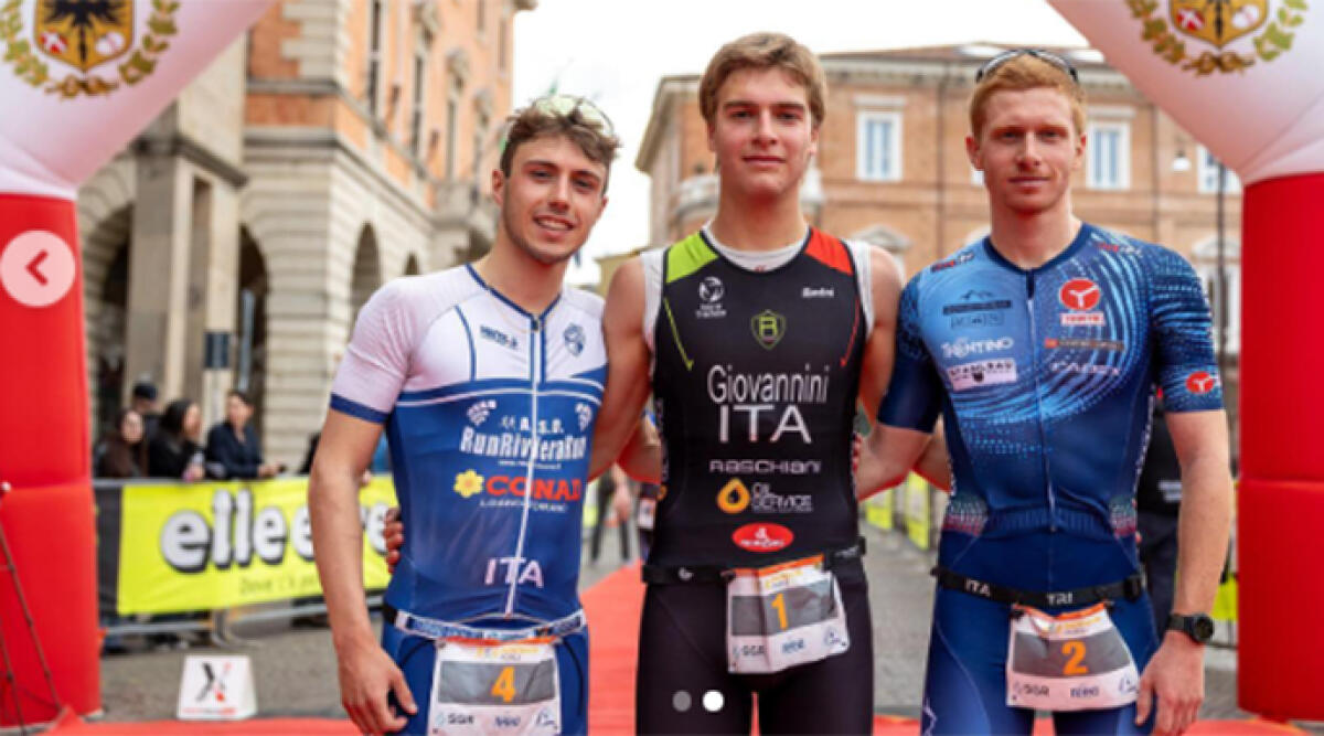 Asia Mercatelli e Pietro Giovannini dominano la scena al Duathlon Città di Forlì - Il podio maschile