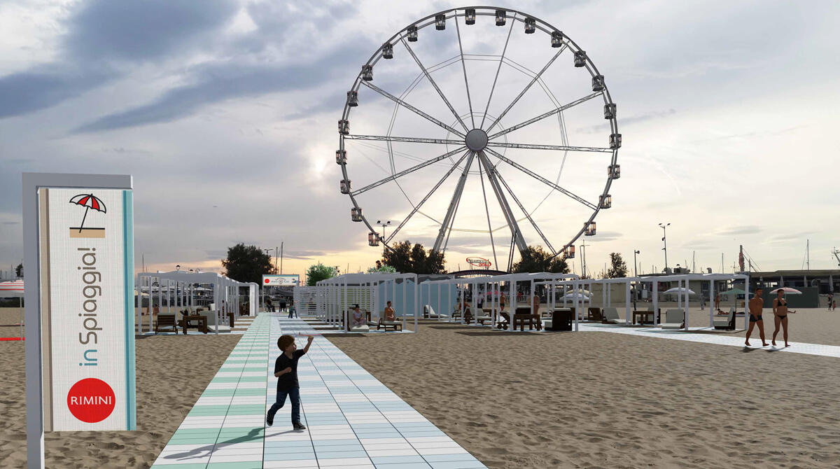 La spiaggia libera di piazzale Boscovich si rifà il look e sarà più inclusiva - Spiaggia libera di Piazzale Boscovich - rendering
