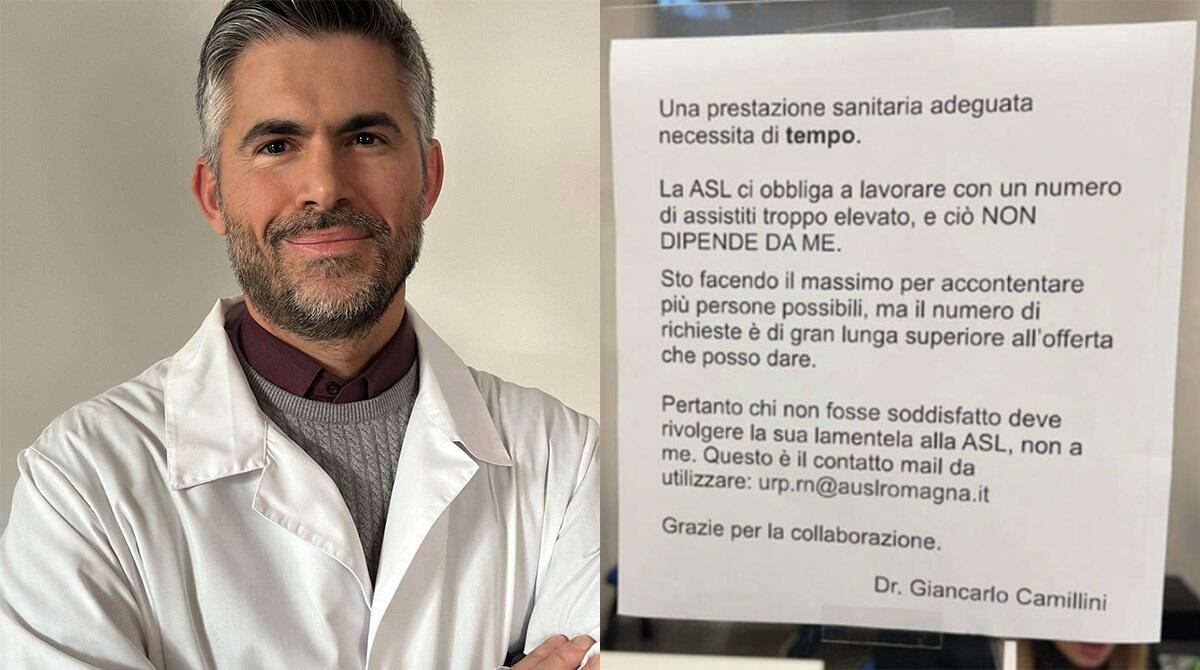 File dal medico, lui mette cartello: "Troppi pazienti, lamentatevi con l'Ausl" - Giancarlo Camillini